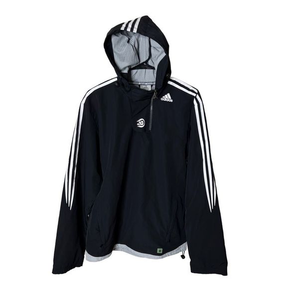 Y2K Adidas Soccer +10 Hooded Winbreaker Small - Picture 1 of 3